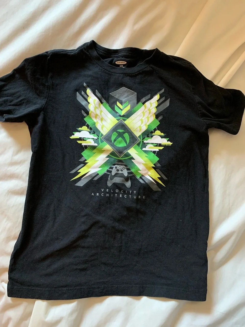 Old Navy Xbox Velocity Architecture Graphic Tee - Black - Child Size Medium